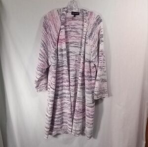 Lane Bryant Multicolored Knitted Open Front Cardigan Size 26/28
